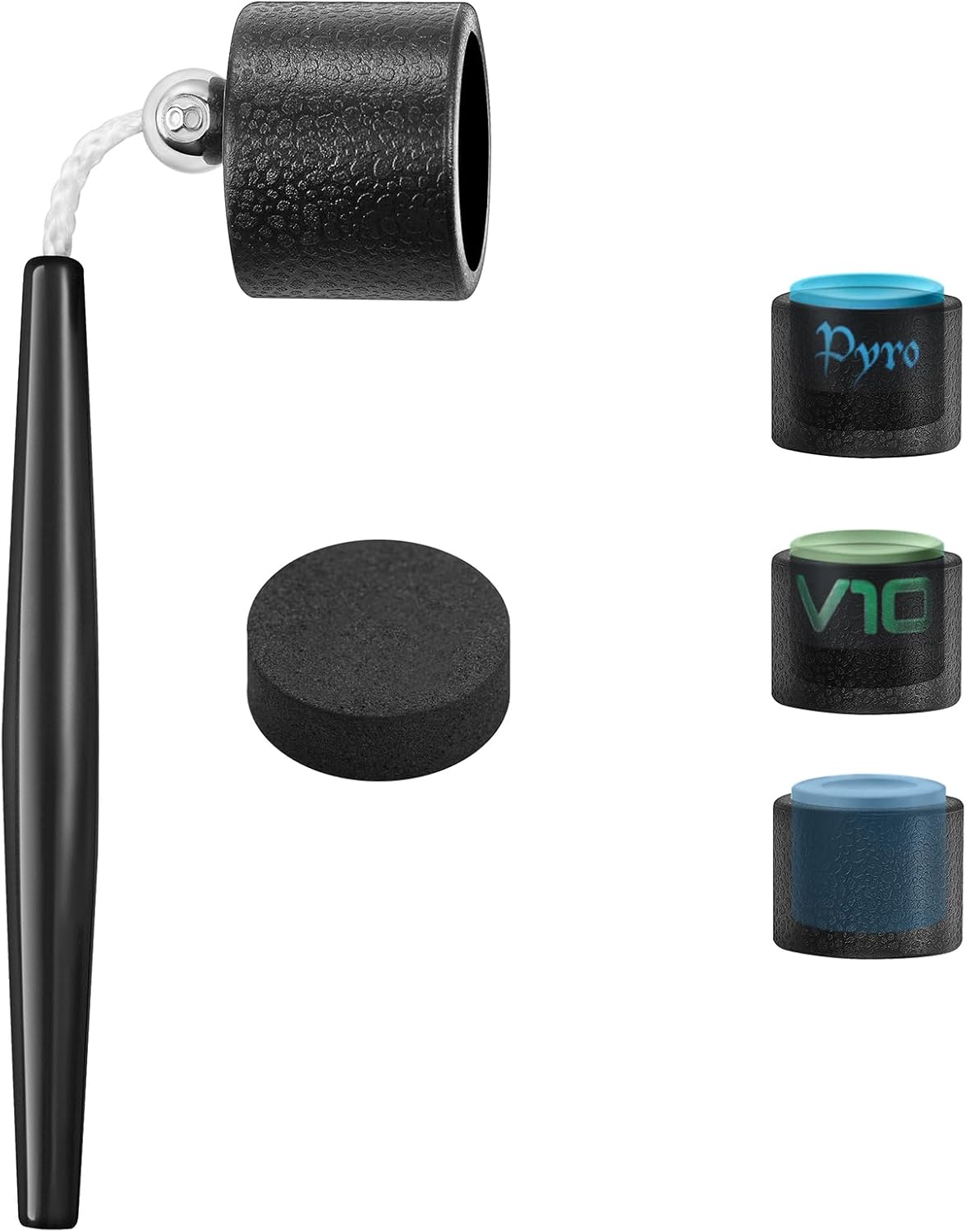 Billiard Chalk with Holder – Premium Pool Chalk and Durable Lightweight Pocket Holder Billiard Table Accessories for Snooker, 8-Ball and 9-Ball
