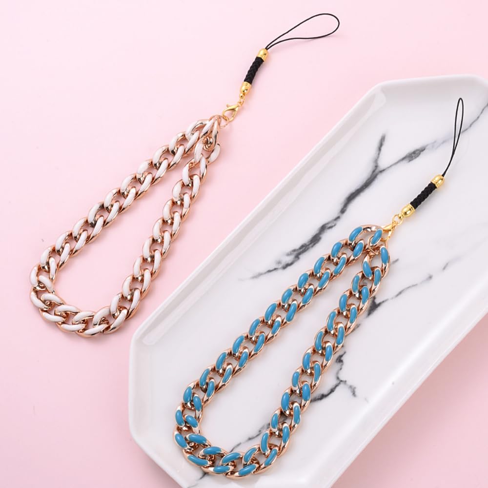 Goldene Handykette - 120cm Perlenkette Für Handy & Tasche