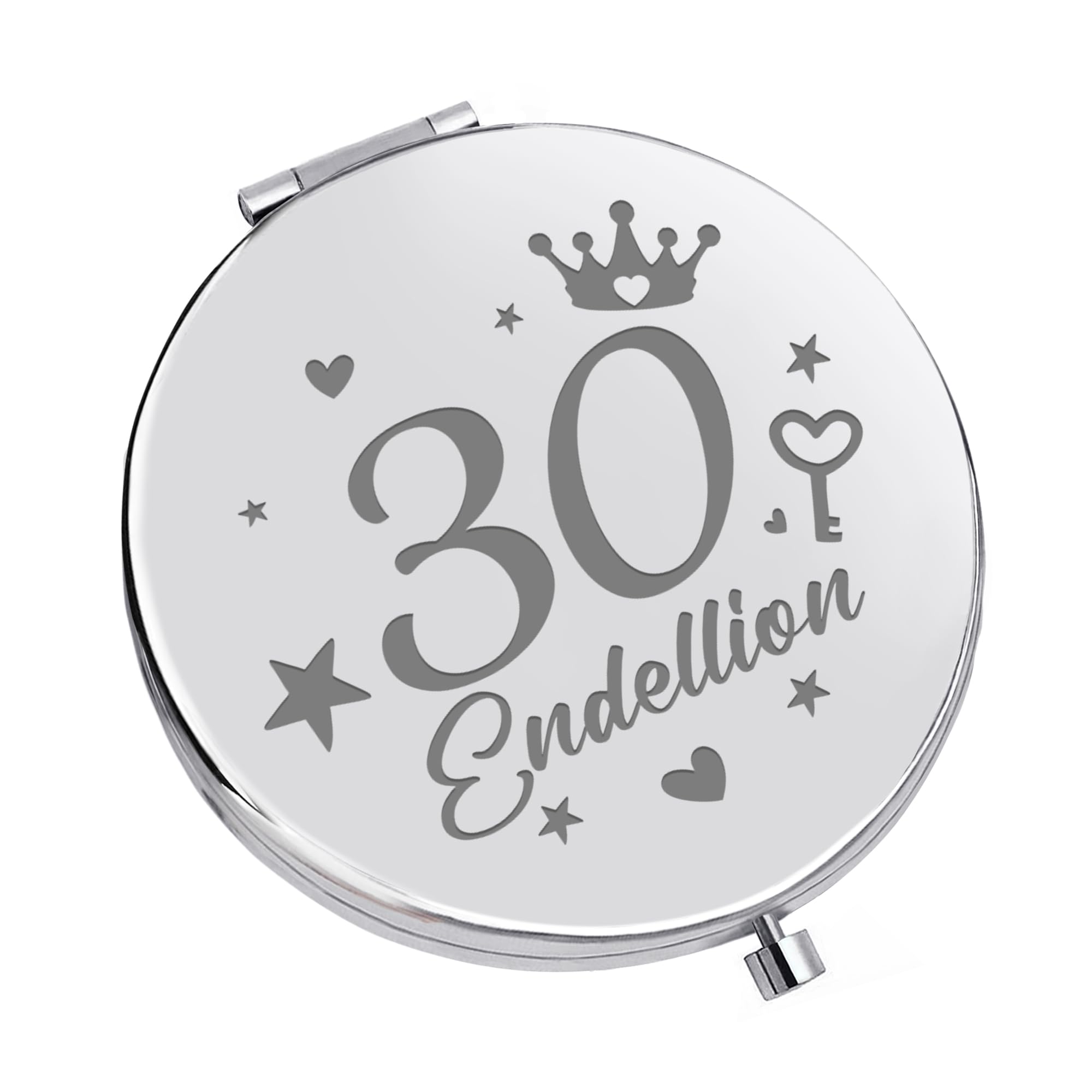 EDSG Compact Mirror Personalized Make Up Mirror Gifts for Mom Women Her Birthday Wedding Travel Folding Vanity Pocket Mirror Portable Double Sided Magnifying Cosmetic Mirror (Design 2)