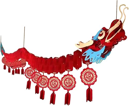 Miniatura 8 de Esquirla Decoraciones de techo de dragón de año nuevo, dragón de papel colgante, dragón de papel chino 2024 para tiendas de restaurantes de año
