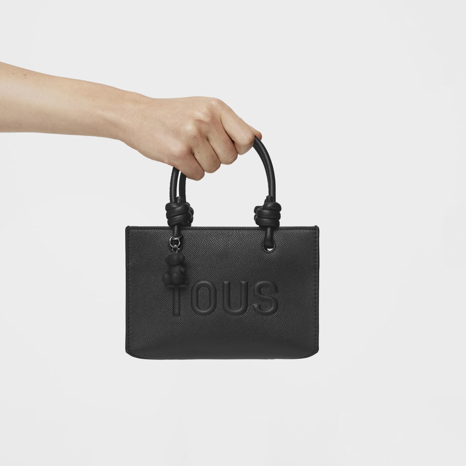 TOUS Mini Bolso Horizontal Negro, Para Mujer, Medidas 9,5 x 19,5 x 2 cm, Colección Tous La Rue New