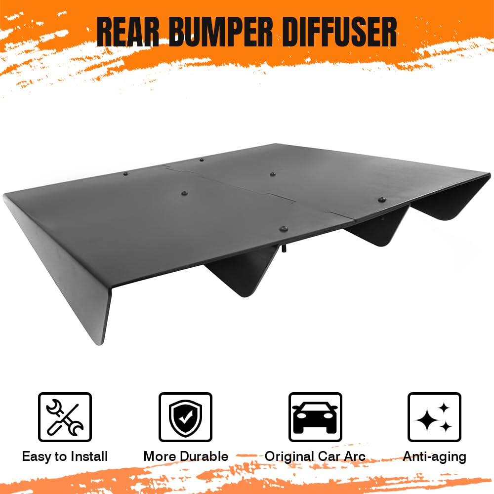 MODILOVER Universal Rear Shark Fin Bumper Diffuser, Universal Fit 22