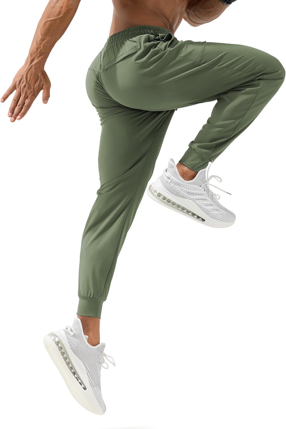 FOGFIRE Men's Joggers with Zipper Pocket Athletic Lightweight Sweatpants Tapered Track Pants for Gym Workout Running - Image 5