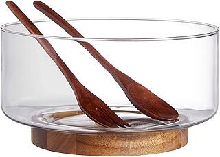 27 Gluten Free Apple Dessert Recipes That Are Warm and Cozy 159 LiTY Glass Salad Bowl Set, 9″ Medium Salad Servers with Acacia Wood Base...