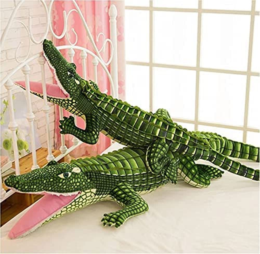 JOSON 165 cm de largo, animal de peluche feroz de gran tamaño, cocodrilo simulado