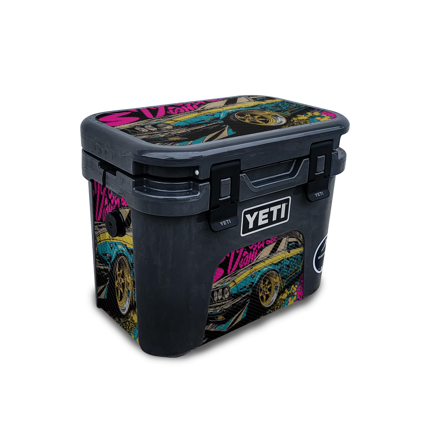 Carbon Fiber Skin Compatible with Yeti Roadie 15 Hard Cooler - Camber - Premium 3M Vinyl Protective Wrap Decal Cover - Easy to Apply | Crafted in The USA by MightySkins