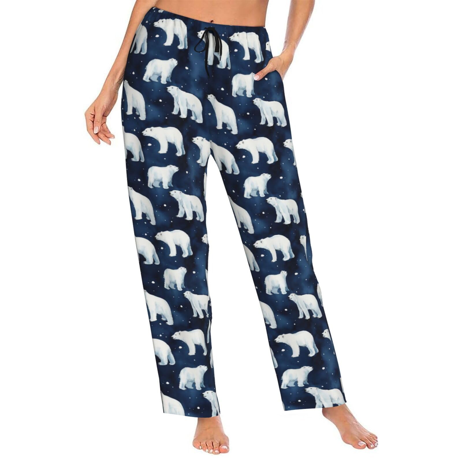 Women Comfy Pajama Pants Stretch Sleepwear Lounge Pants With Pockets & Drawstring