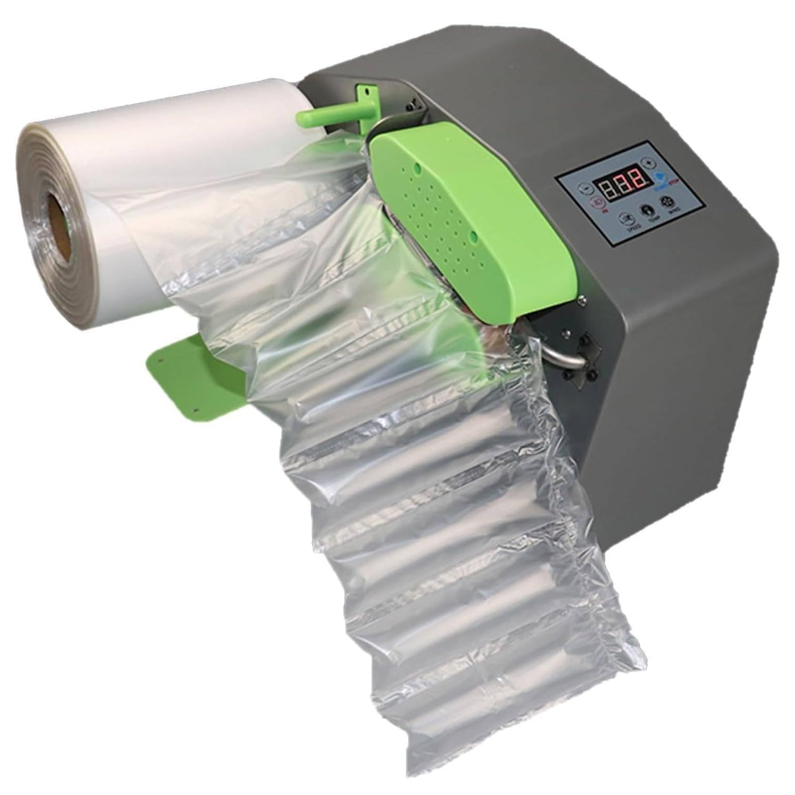 FHRKA Portable Air Cushion Machine, 12M/min Automatic Inflatable Packaging Maker with Adjustable Speed, 200W Air Pillow Machine for Shipping