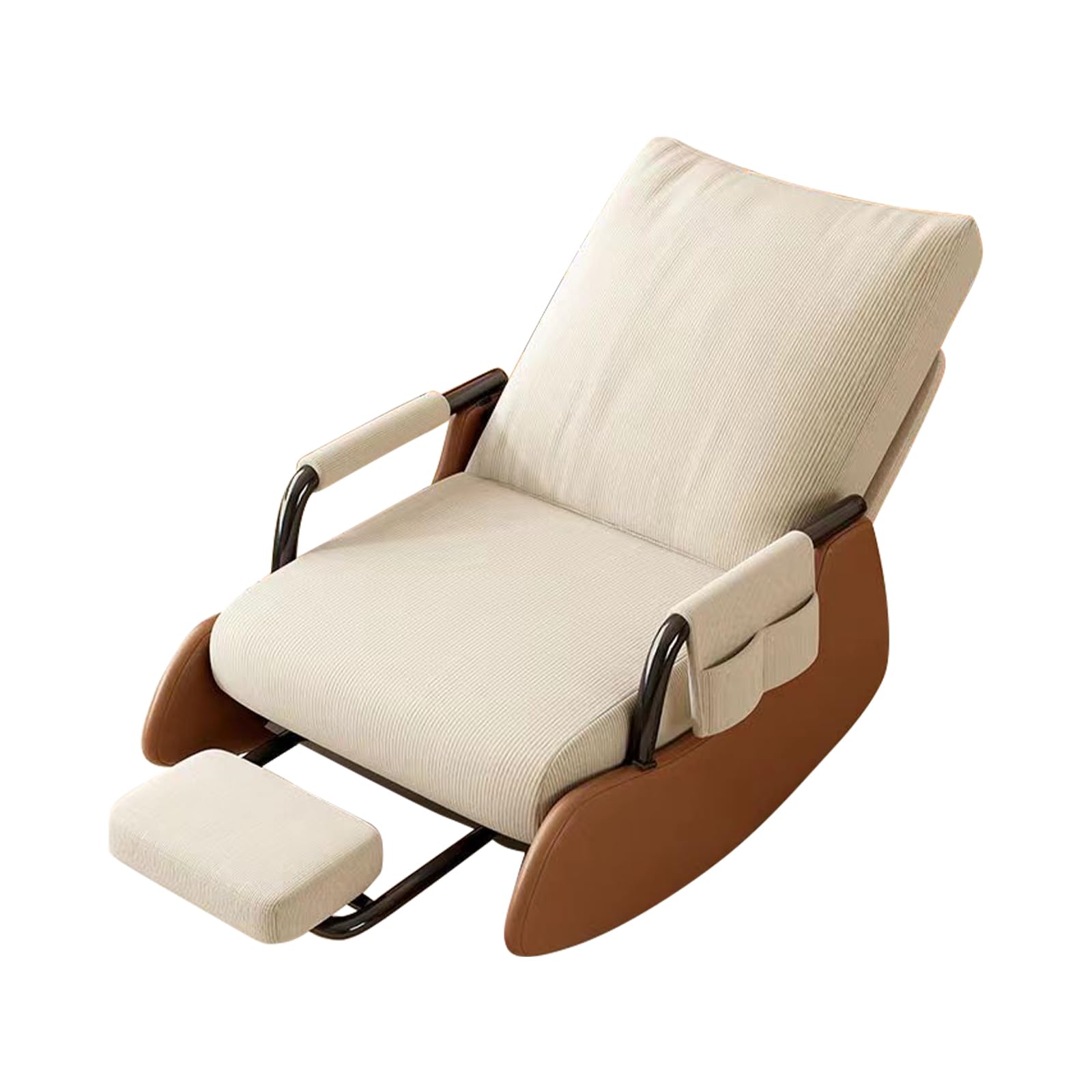 TWSOUL Schaukelstuhl, Lesesessel Bequem, Wohnzimmersessel mit 3-Fach Verstellbare Rückenlehne, Relaxsessel mit Dehnbare Fußstütze, Schaukelsessel für Schlafzimmer Wohnzimmer