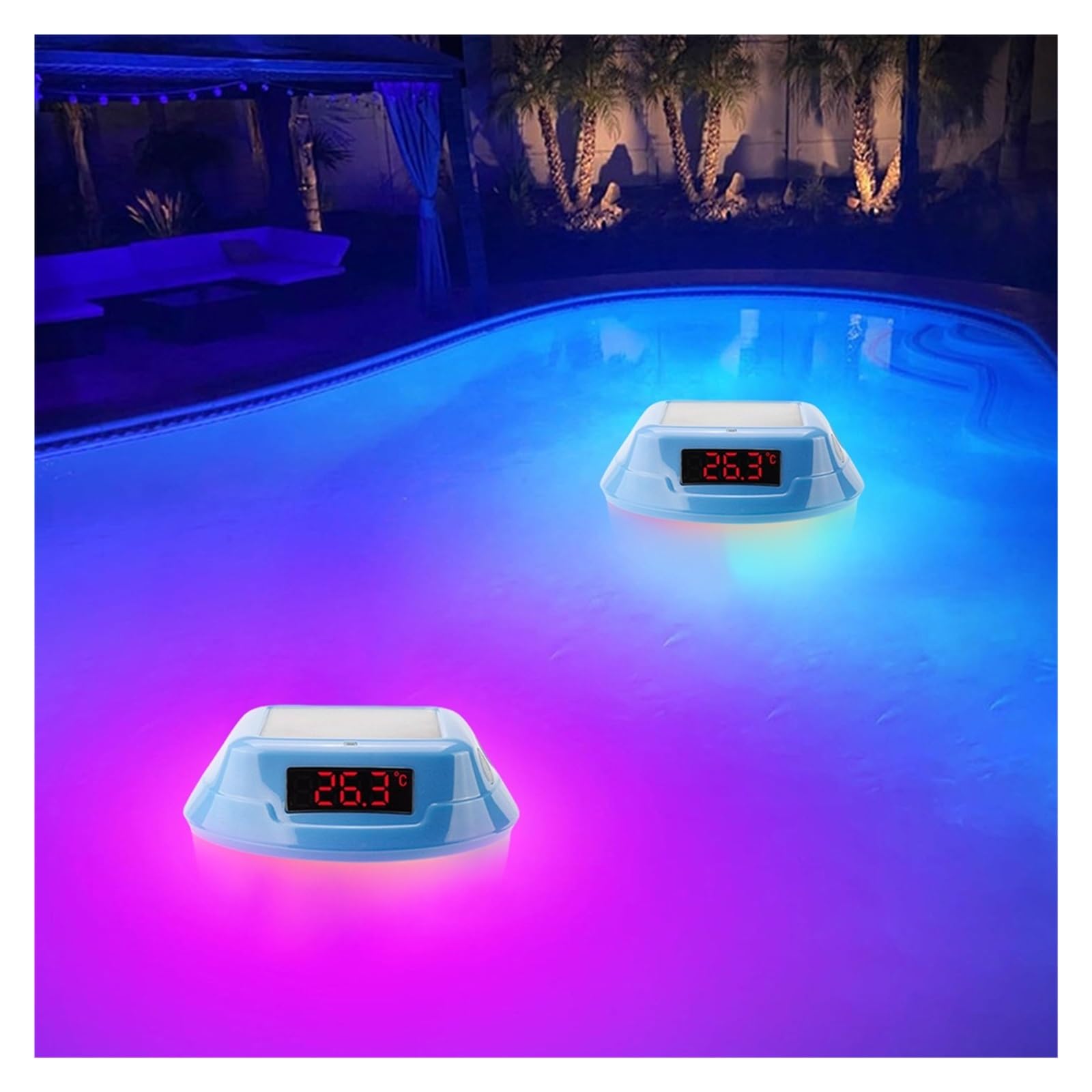 ThermomèTre De Piscine Thermomètre De Piscine Solaire Numérique Sans Fil, Thermomètre Flottant De Température De Piscine, Étanche IP68, Facile À Lire, For Piscines, Étangs Et Jacuzzis Facile à Utilise