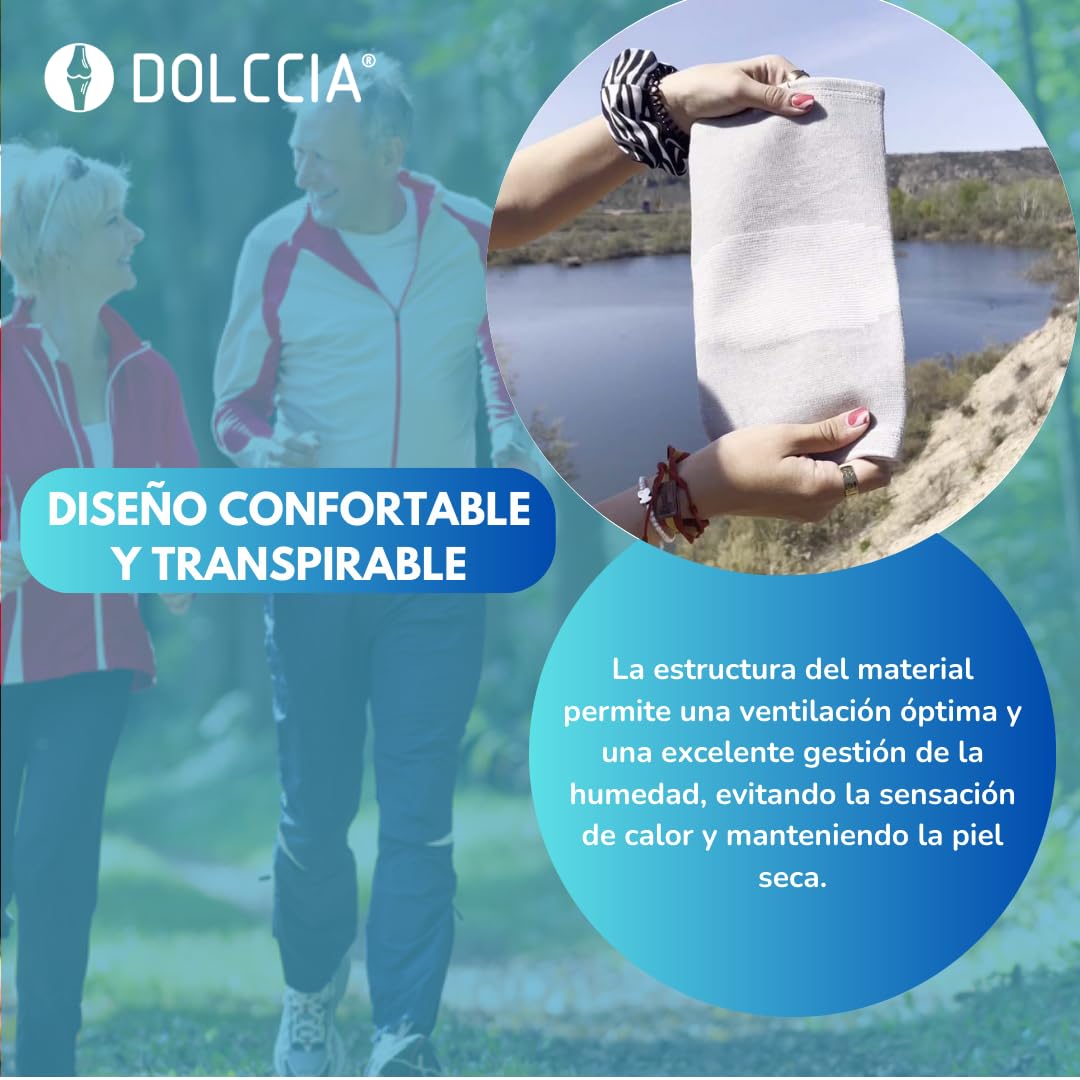 DOLCCIA 1 par Medias de compresión de bambú, Calcetines Compresivos Mujer Hombre, Mangas de Compresión para Deporte, Running, Ciclismo, Trabajo, Senderismo, Vuelo