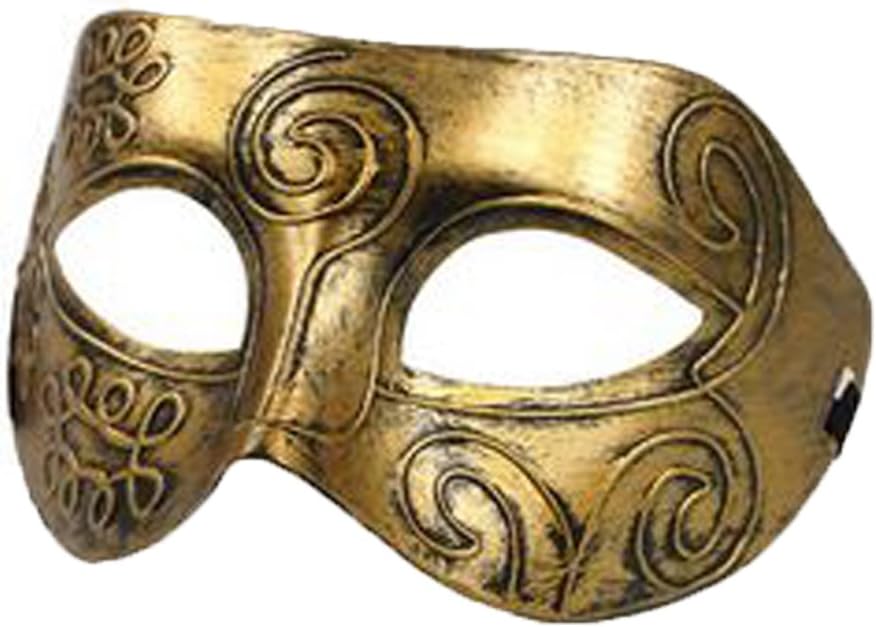 Mens Adult Masquerade Greek Roman Facial Mask for Fancy Dress Masked Ball Coppery (5pcs $13.99)