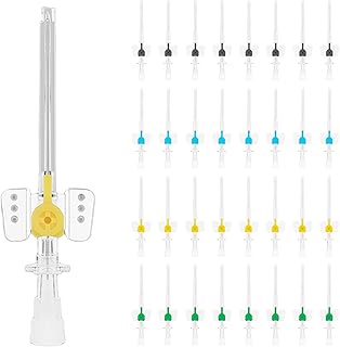 IV Catheter with Wings and Injection Port IV Catheters Sterile I.V Cannula with BD Instaflash Needle for Animals (24G,100pcs)