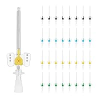 Vista 8 de Cánula IV con alas y puerto de inyección Cánulas IV estériles con aguja BD Instaflash para animales (18G, 10 piezas)