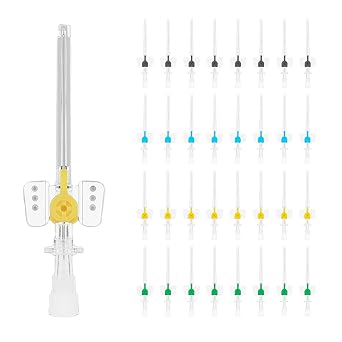 IV Catheter with Wings and Injection Port IV Catheters Sterile I.V Cannula with BD Instaflash Needle for Animals 24G,1000pcs