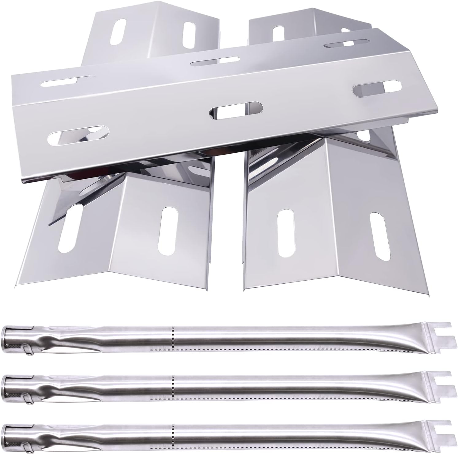 Grill Replacement Parts for Ducane 30400040 Parts, Repair Kit for Ducane Gas Barbecue Grill 3100, 3200, 3400 Replacement Burner Tube Heat Plate Shield DUCHD1, 30500048, 30500602, DUCHP1