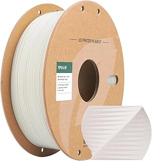 Compatible for Bambu Lab Printers, 0.75KG Lightweight TPU 3D Printer Filament 1.75mm(White)