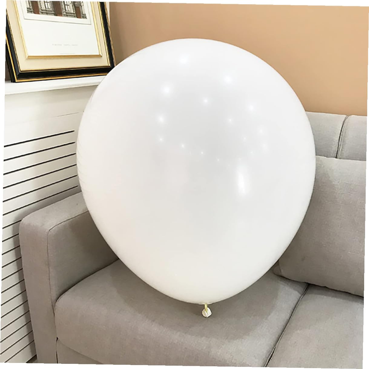 DECHOUS Großer Weißer Latexballon Riesiger Runder Party Hochzeitsballon Wetterfester Überdimensionaler Ballon für Innen Außendekoration Vielseitiger Dekoballon für Jubiläen und
