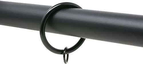 Miniatura 3 de Urbanest Anillo de panel de cortina de metal sólido con ojales, diámetro interior de 1.5 pulgadas, se adapta a barras de hasta 1.25 pulgadas, juego