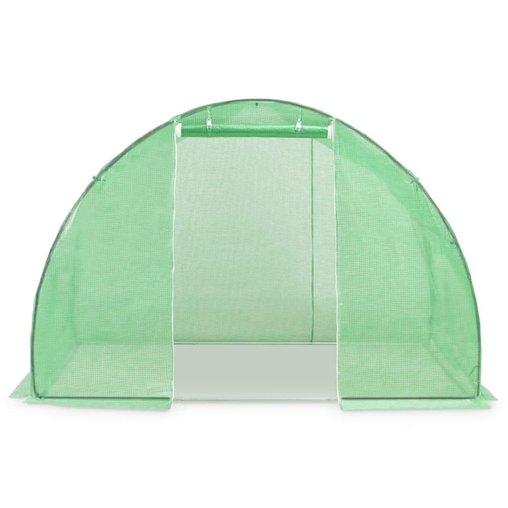 Serra da 4,5 m², 300 x 150 x 200 cm, con robusto telaio in acciaio, 2 finestre di ventilazione, porta, copertura resistente alle intemperie, ideale per giardino, piante, verdure, erbe, fiori