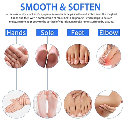 Miniatura 4 de KARITE Máquina de cera de parafina para manos y pies con tapa de apertura automática, baño de parafina, fusión rápida de cera de 20 minutos, control