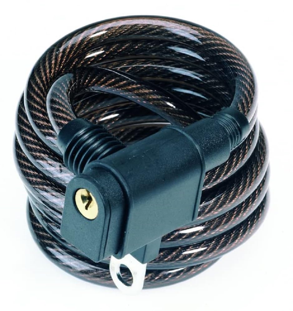 Prophete Spiral Cable Lock with Holder for Seat Clamp Bolts Dimensions: 1500 mm Diameter 8 mm Black