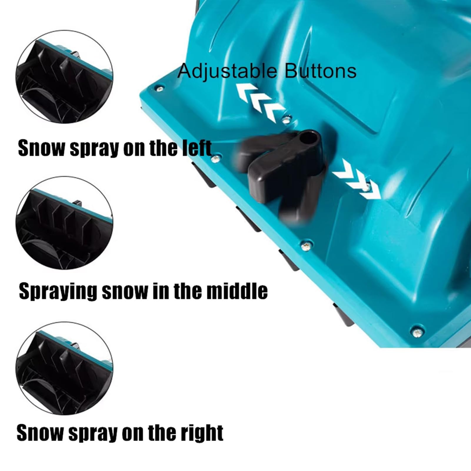 Pala para Nieve Inalámbrica con 2 Baterías De 4000 Mah, Máquina Eléctrica Plegable para Quitar Nieve con Dirección Ajustable Y Palo Telescópico, Soplador De Nieve A Batería para Caminos Escolares