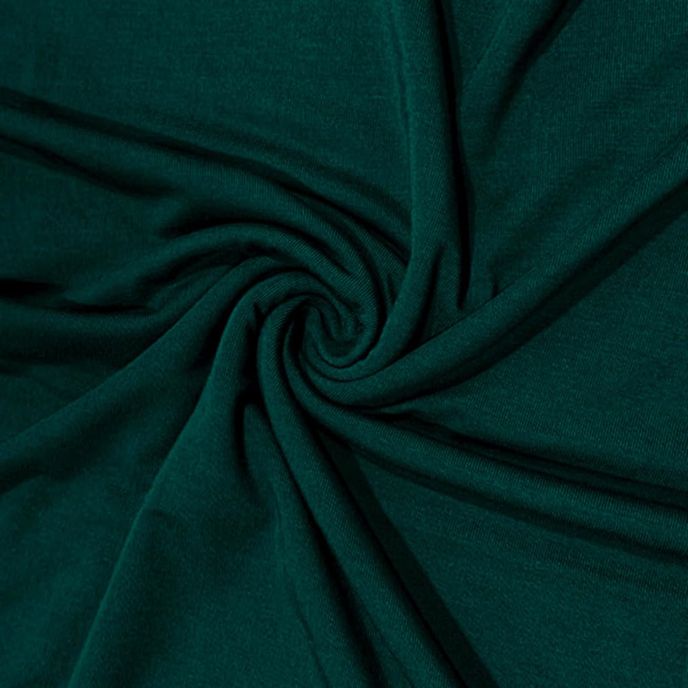 Bamboo Jersey Fabric Plain Coloured 155cm Wide (Per metre) (Pacific)