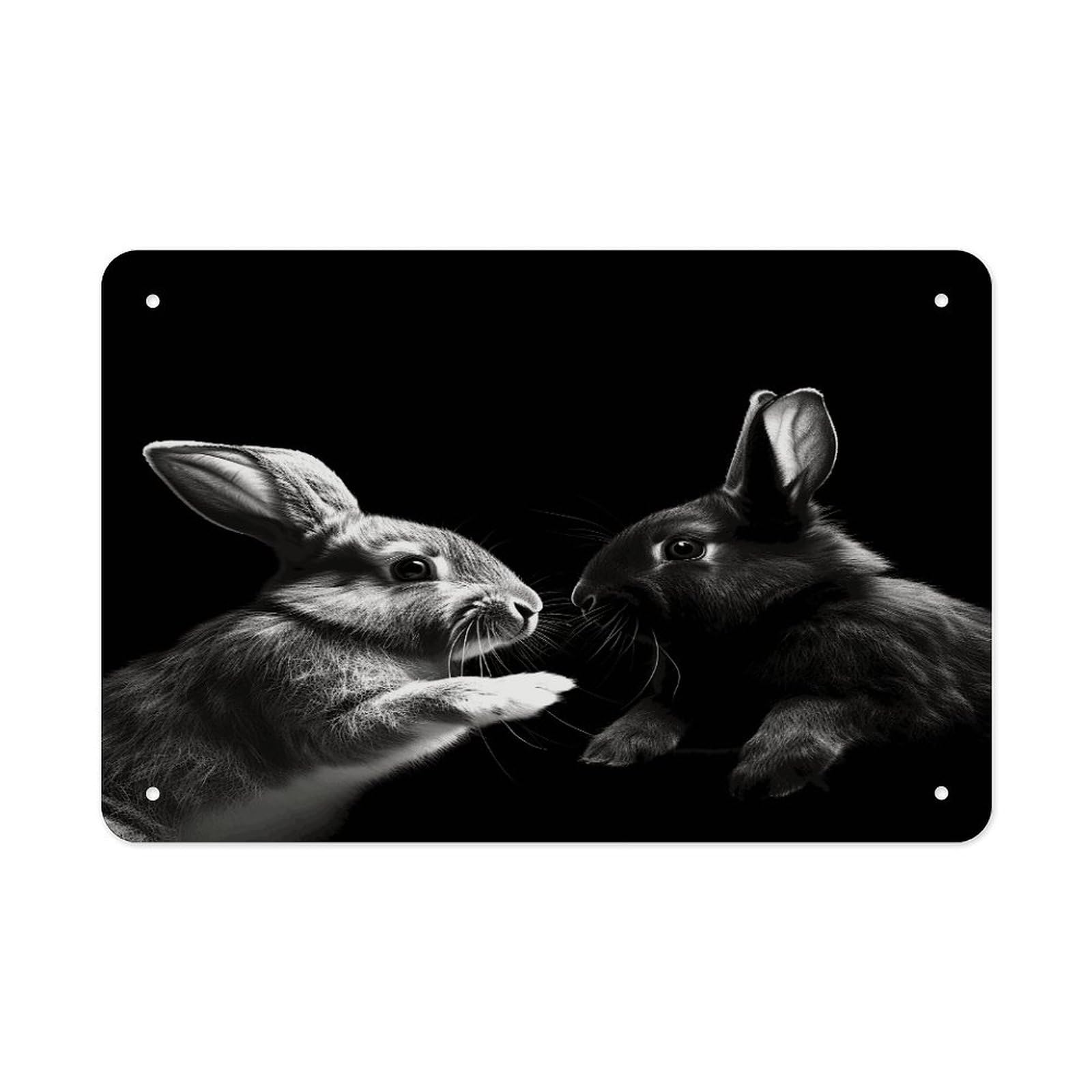 Fekiloot Style Give Rabbit Clip Art Metal Signs Wall Art Tin Sign
