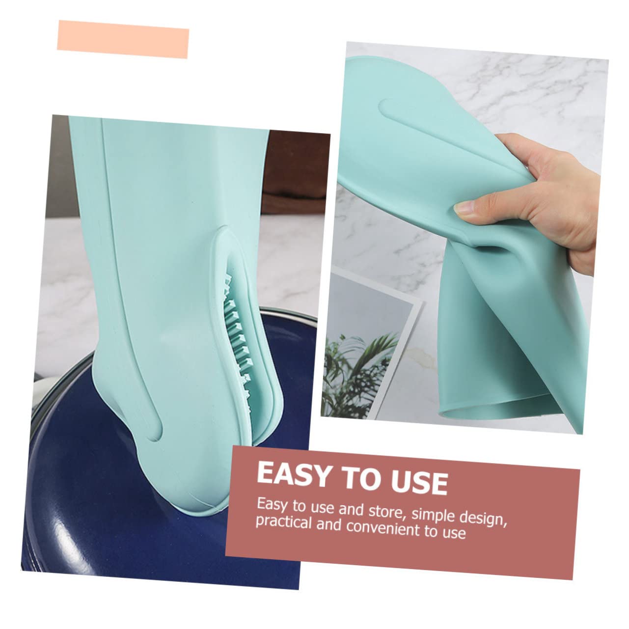 Guanti da Forno in Silicone Antiscivolo e Isolanti Termici, Resistenti al Calore per Forno e Cottura, di Guanti da Cucina Protettivi