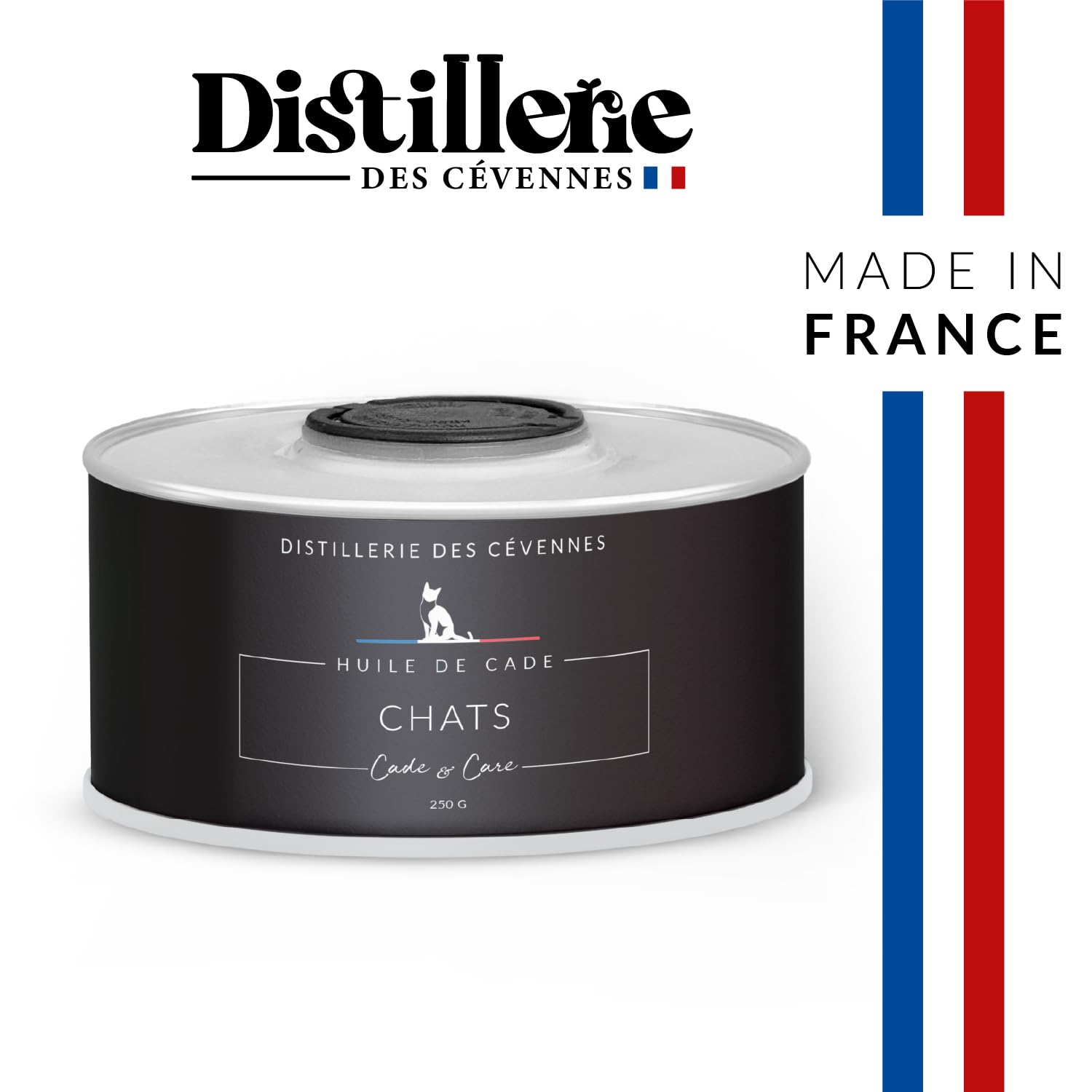Distillerie des Cévennes - Huile de Cade pour Chats - 250g - La Seule Huile 100% Fabriquée et Distillée en France