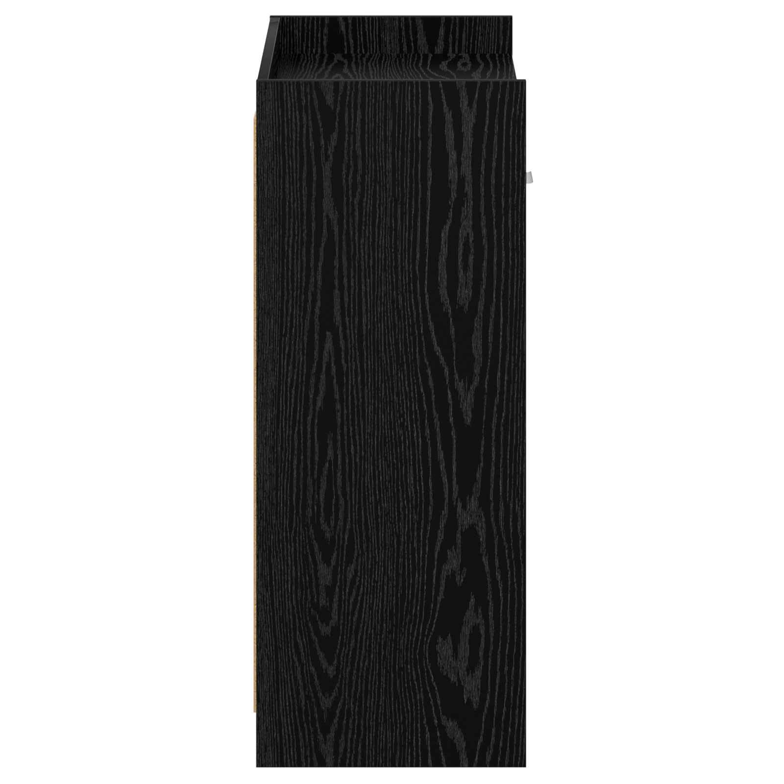 Inżynieryjna drewniana szafka na buty 73,5 x 36 x 92 cm czarna dąb