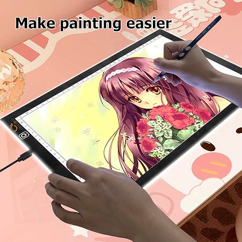 Miniatura 9 de Tablero de copia LED A4, tablero de dibujo de trazado de luz, ultrafino y ajustable USB, almohadilla de trazo LED para dibujo de tatuajes, pintura