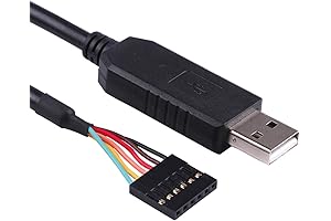 USB to TTL UART Adapter Cable: 6FT 5.0V Signaling Converter for RS232