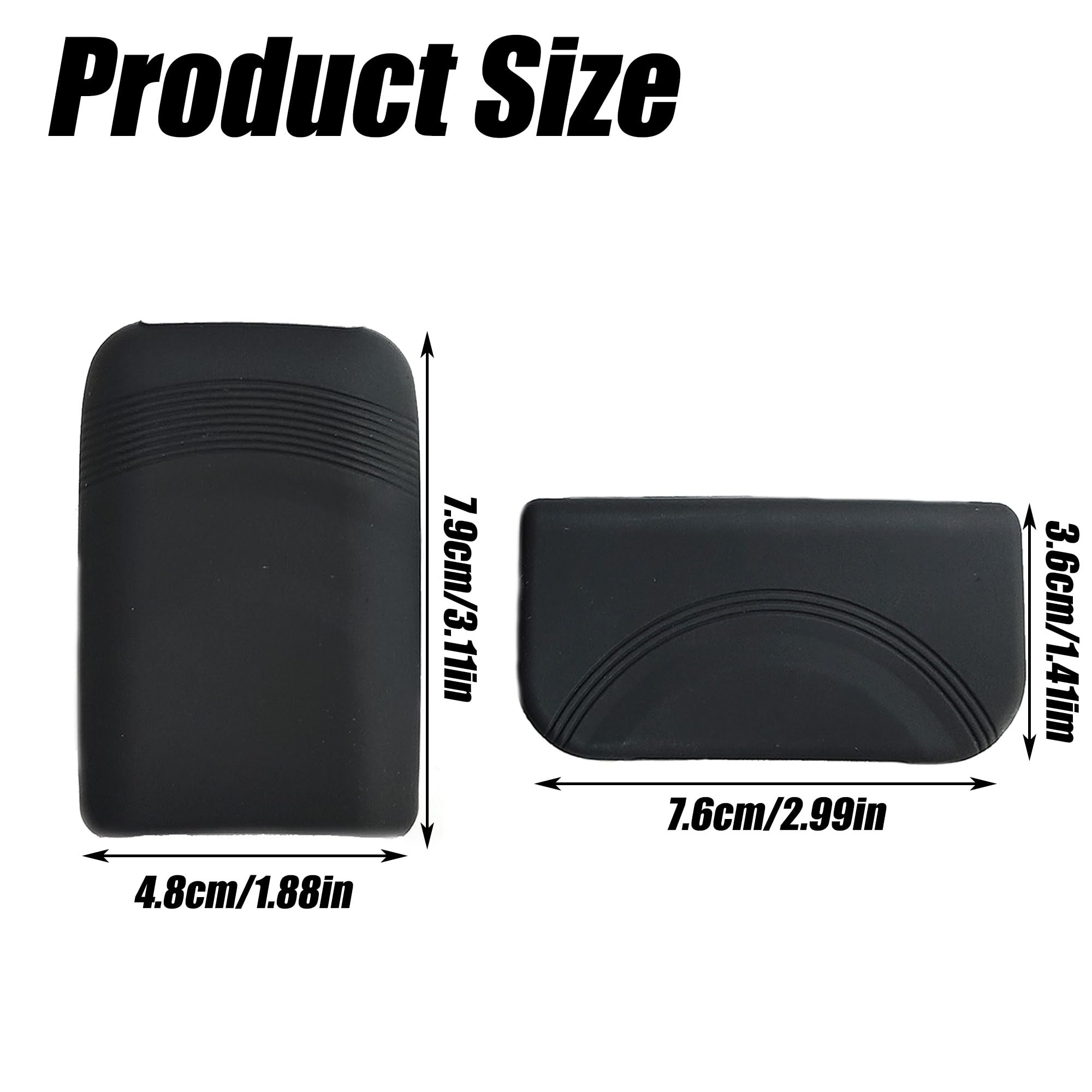 ZAHD 2 set Copertura della cintura di sicurezza in silicone antigraffio lavabile morbide e resistenti copertura protettiva per clip per cintura di sicurezza universali per auto (Nero)