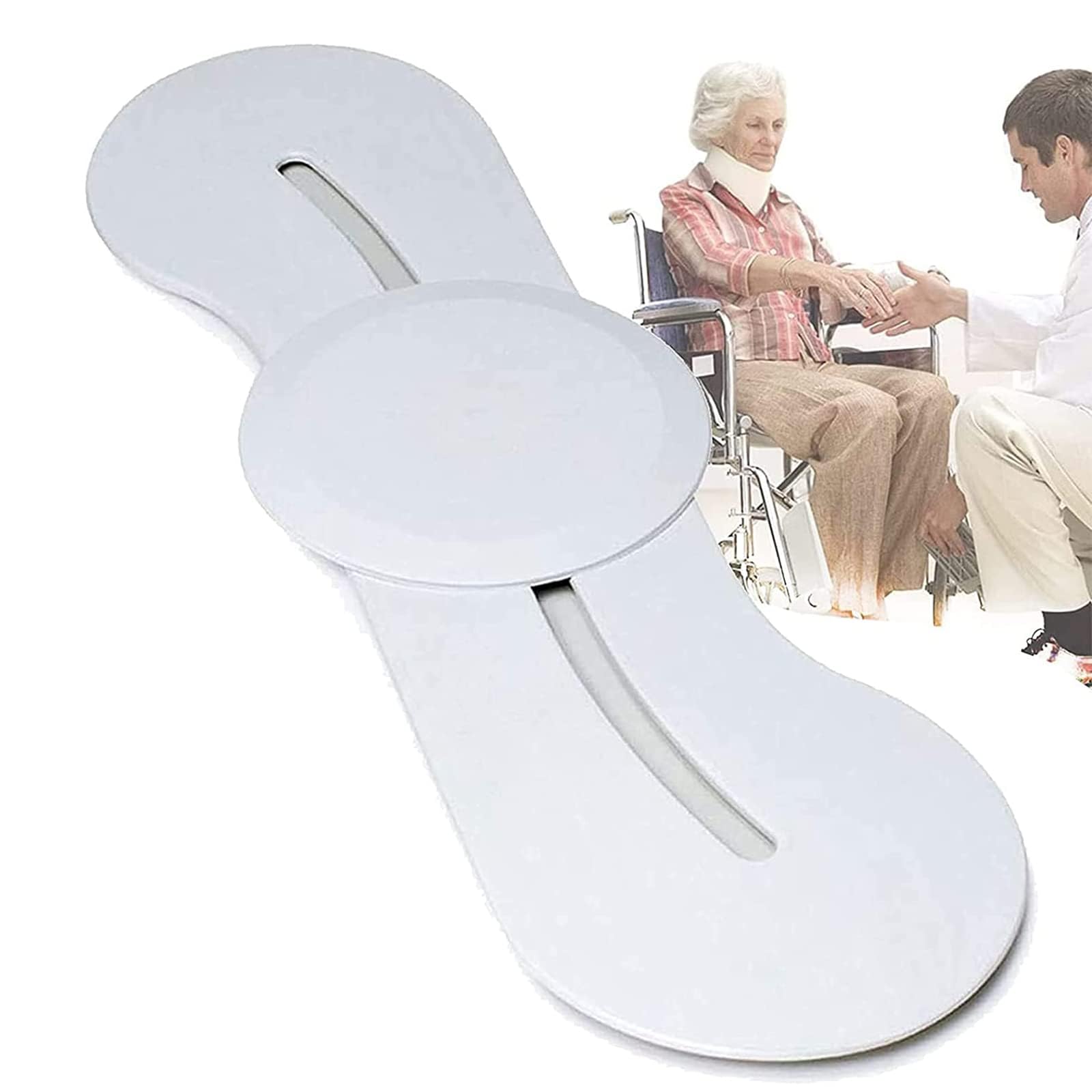 Tabla de transferencia deslizante curvada, fácil de deslizar para silla de ruedas para adultos mayores, cama, inodoro y traslados de coche