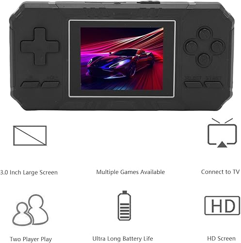 Miniatura 3 de Dual Handle Retro Gaming Console, 3 Inch HD Screen AV Output, Multiple Classic Games, Video Game Player
