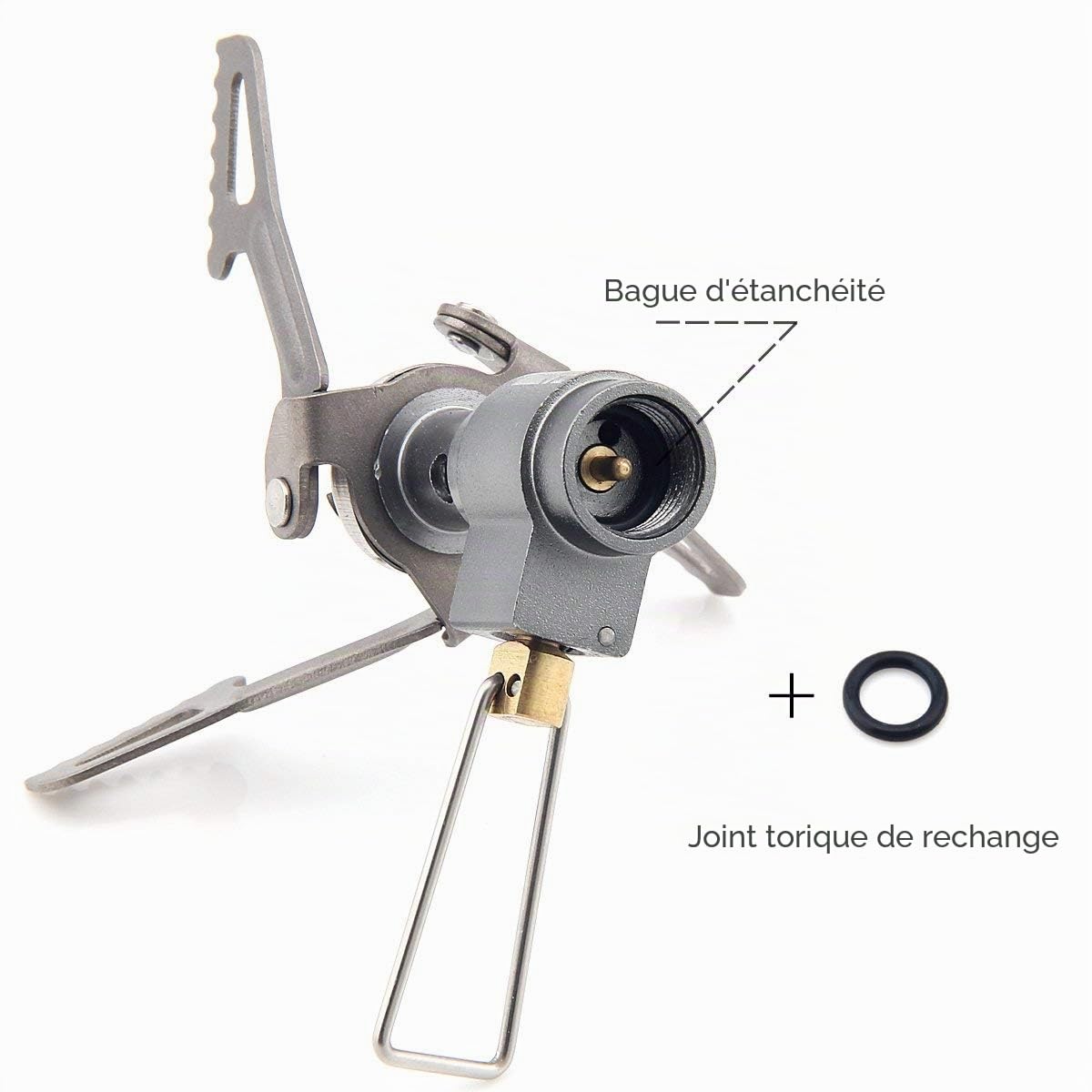 Hamans BRS-3000T Backpack Titanium Stove Camping Gas Stove Ultralight Only 25g, with 1 Spare O-Ring