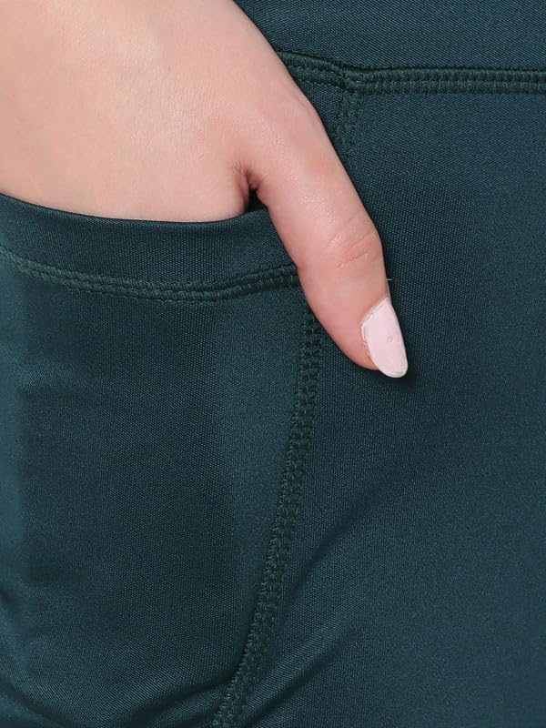 Image of Clovia Women's High Rise Active Cycling Shorts with Side Pocket