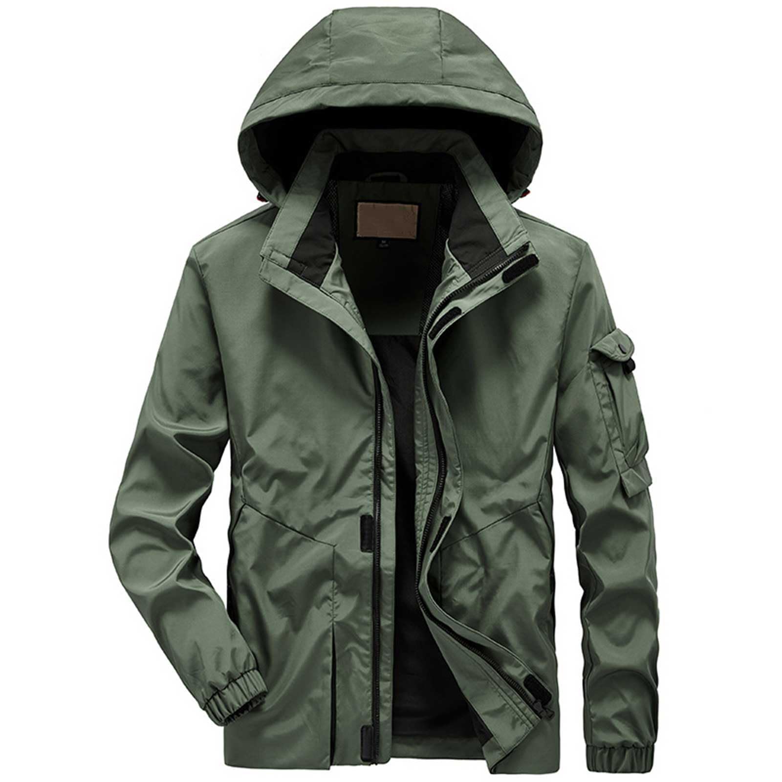 PANBOB Veste Softshell Homme Léger Coupe-Vent - Col Montant Confortable Pour Sport, Randonnée Et Transition Printemps Automne