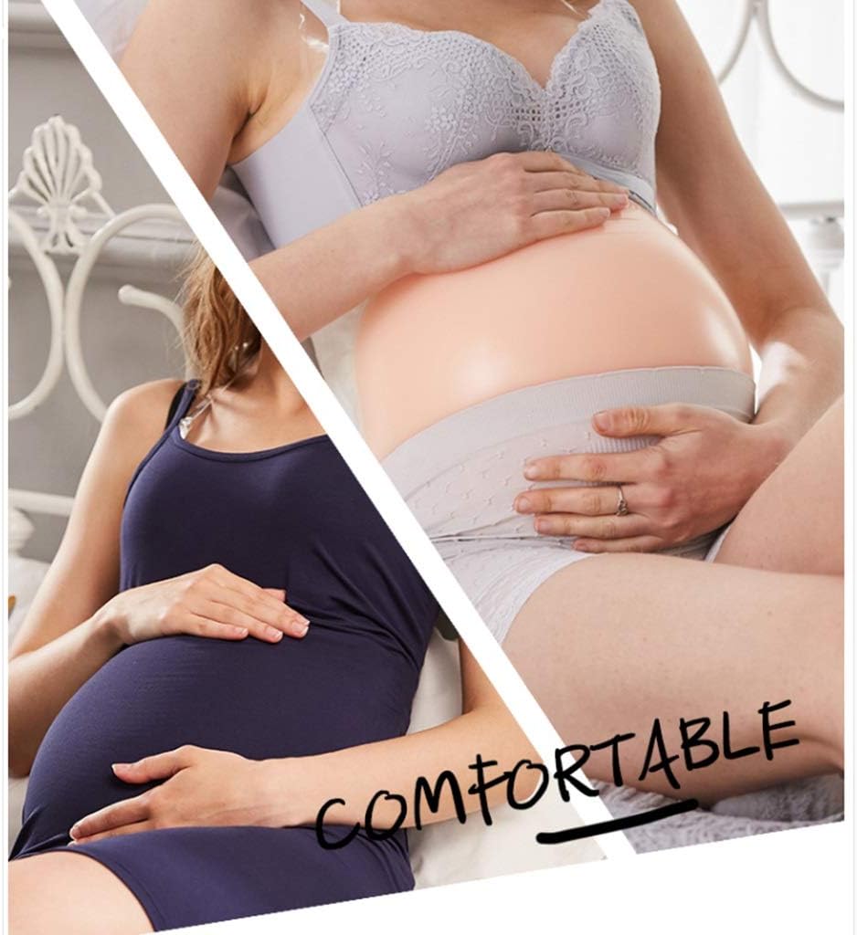 Fake Pregnant Belly, Silicone Realistic Belly, False Tummy Bump, for Cross Dressing Film Prop Costumes Cosplay for Man and Woman (Size : 2-3 Months)