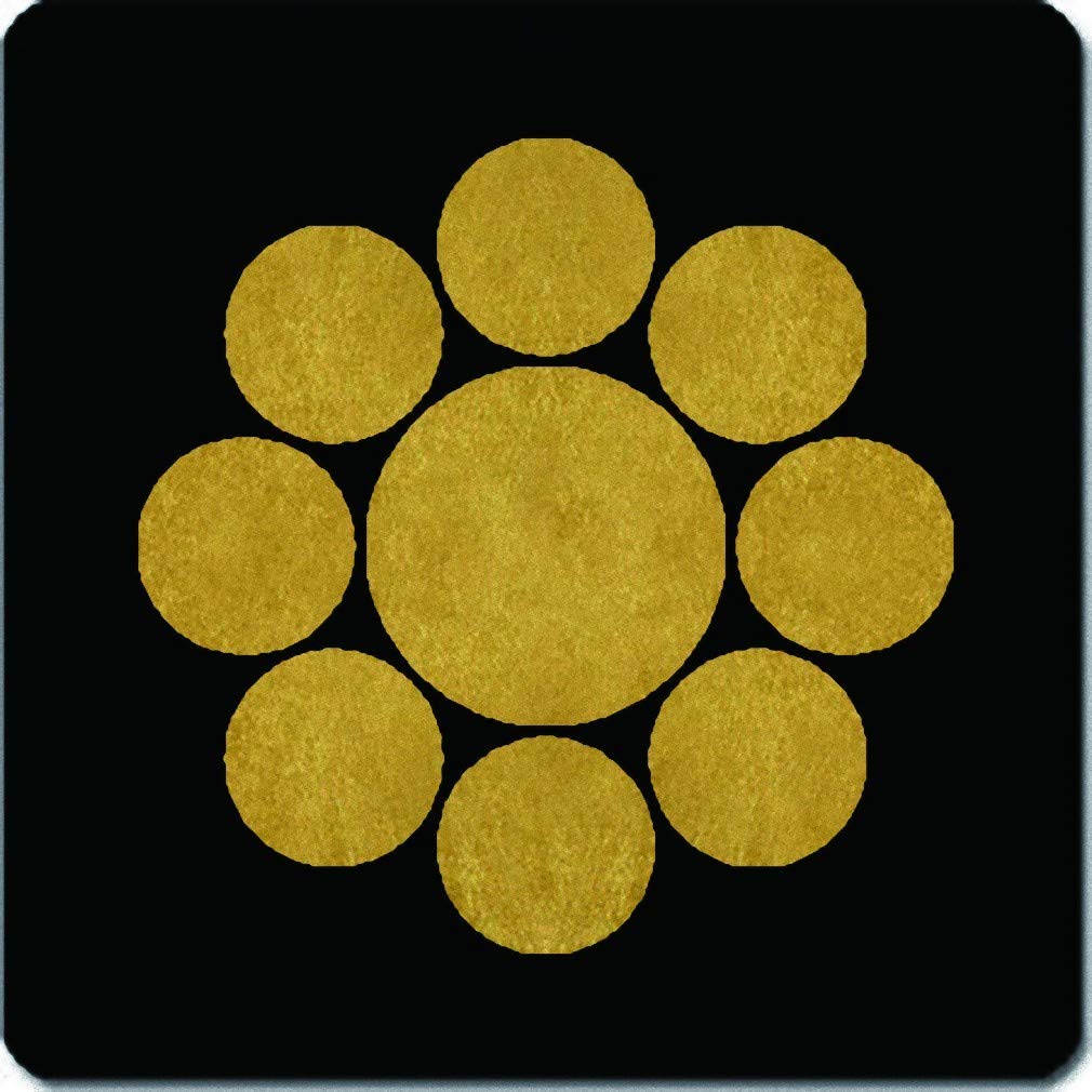 九曜紋　鉢巻 鐔 佐々木恒春 桜・九曜紋透図[B00038]｜刀剣や刀の販売なら日本