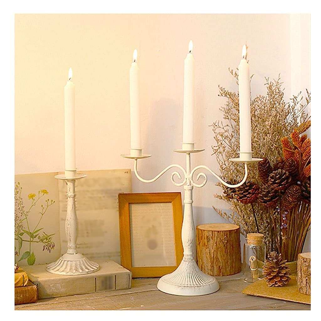 Candelabro de Hierro Forjado de Tres Cabezas Estilo Retro, candelabro con Velas para decoración de cenas, Accesorios para el hogar, decoración de Mesa de Boda, candelabros