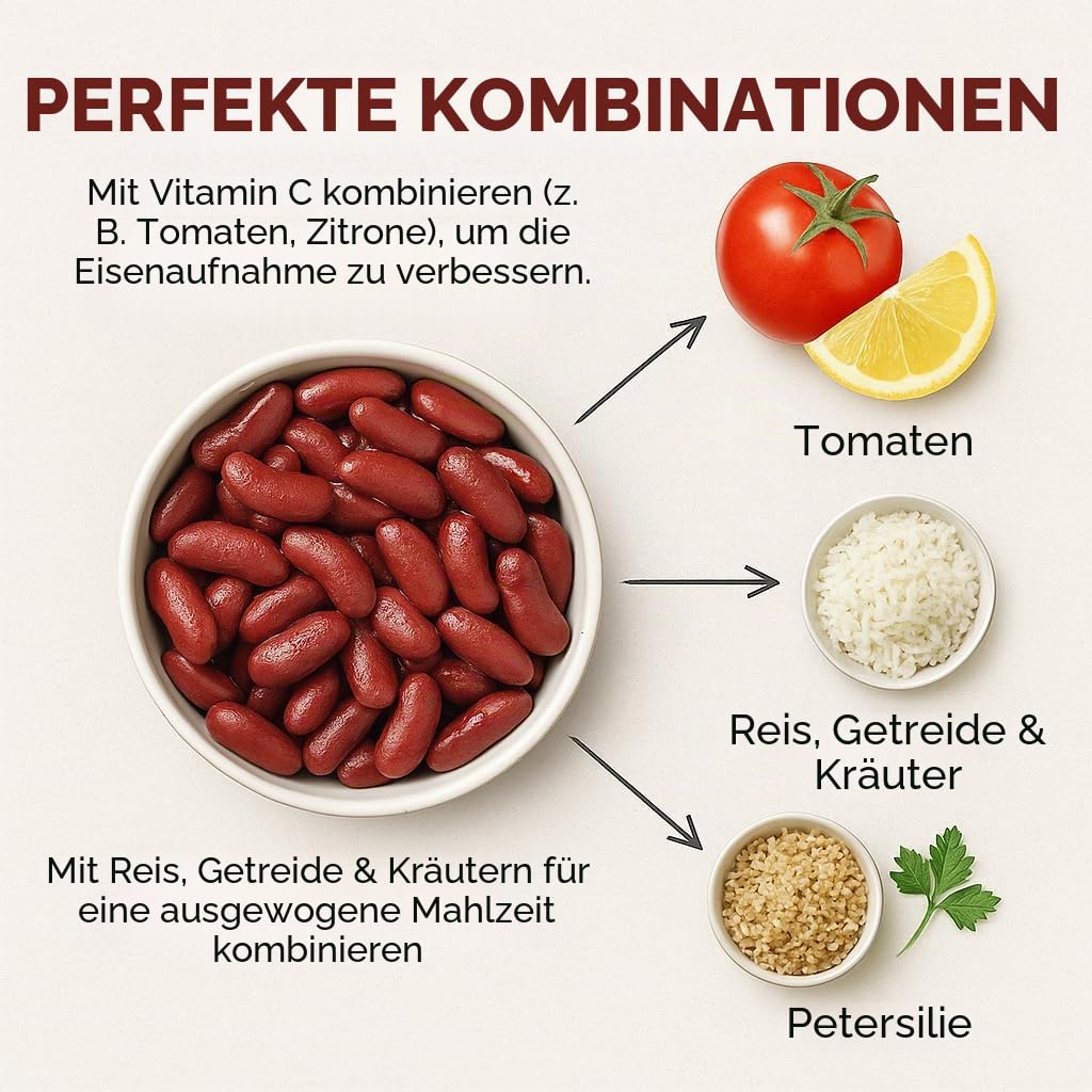 GiDeli Kidneybohnen Getrocknet 5 kg im Eimer, Rote Bohnen Geschmack, Veganes Protein, Hoher Ballaststoffgehalt, Ohne Salz, Ohne Zuckerzusatz, Für Chili Con Carne, Bowls, Tacos