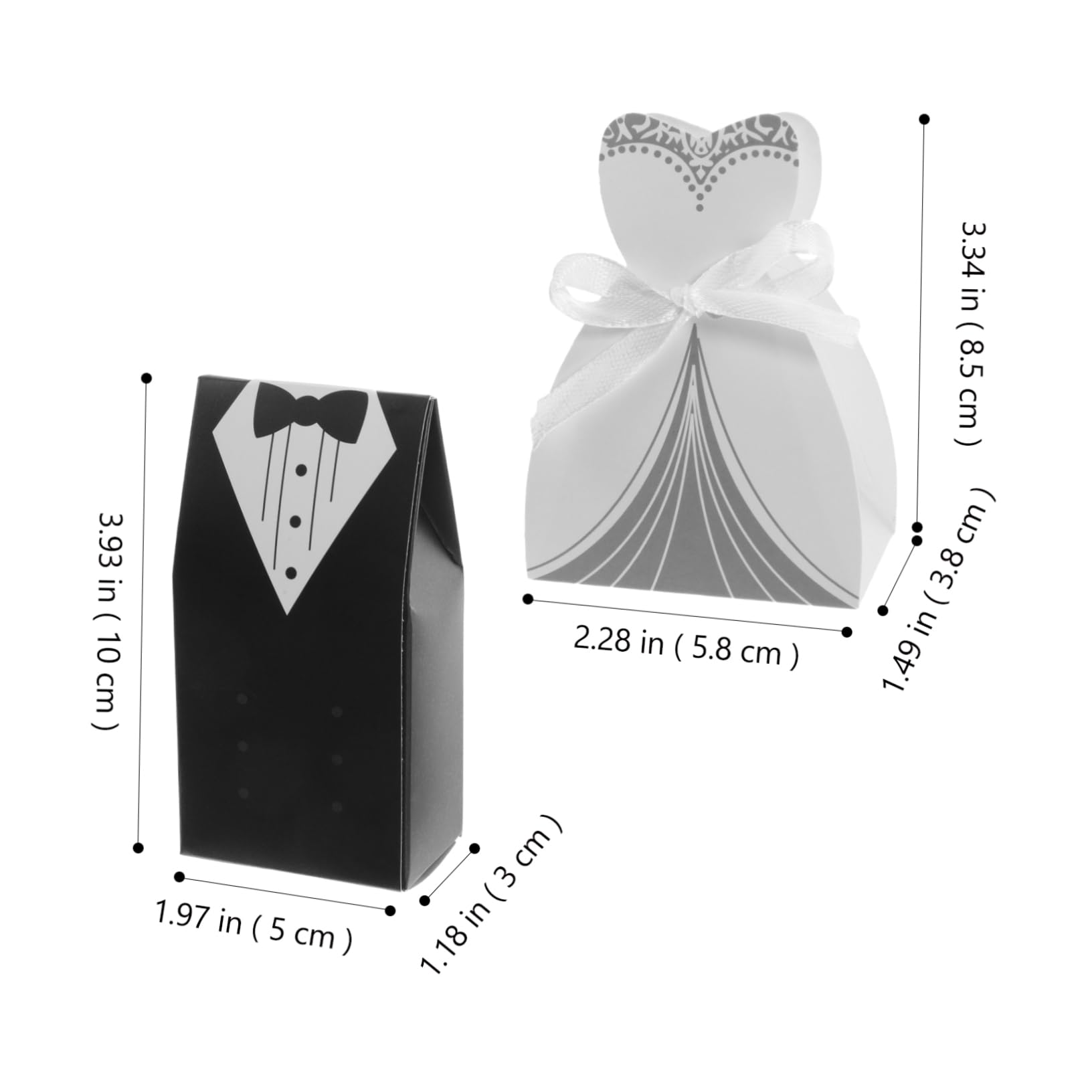 Scatola Regalo Matrimonio Romantica in Cartone 100 Pezzi