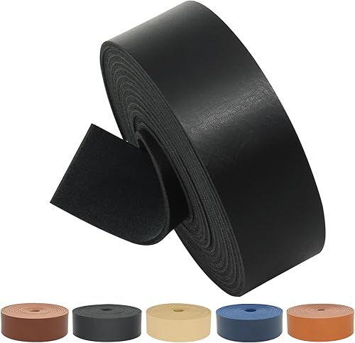 ABIDISO Correa de piel sintética de 1 pulgada de ancho y 90 pulgadas de largo, cuero suave para proyectos de manualidades, tiras de cinturón de