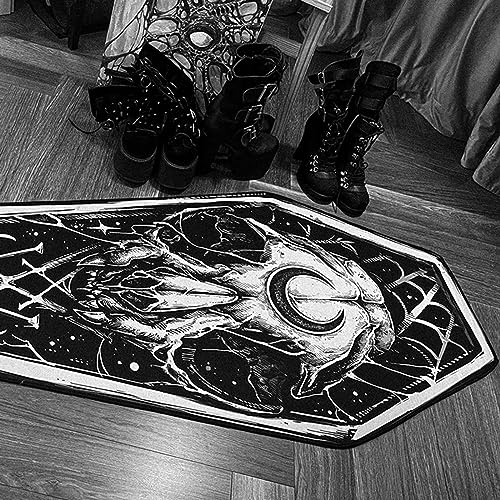 Tapete gótico ataúd Halloween para decoración 51x19 pulg miniatura 3
