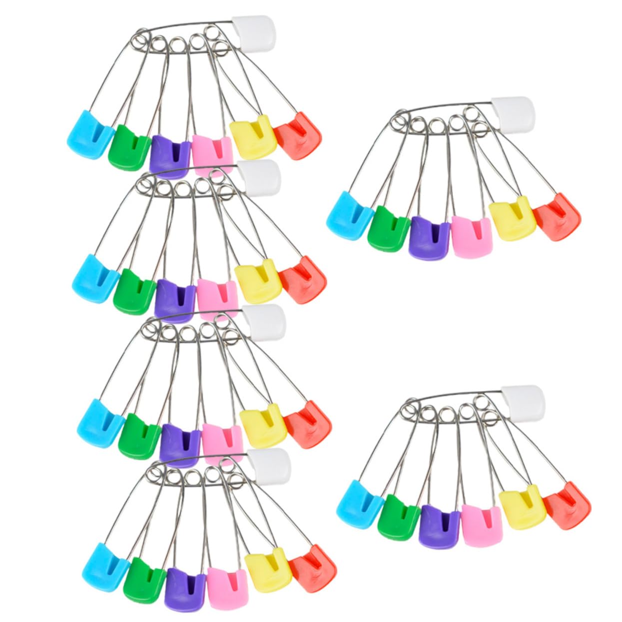 VILLCASE 100pcs Large Diaper Safety Pins Safety Pin for Clothing Fastener Random Color