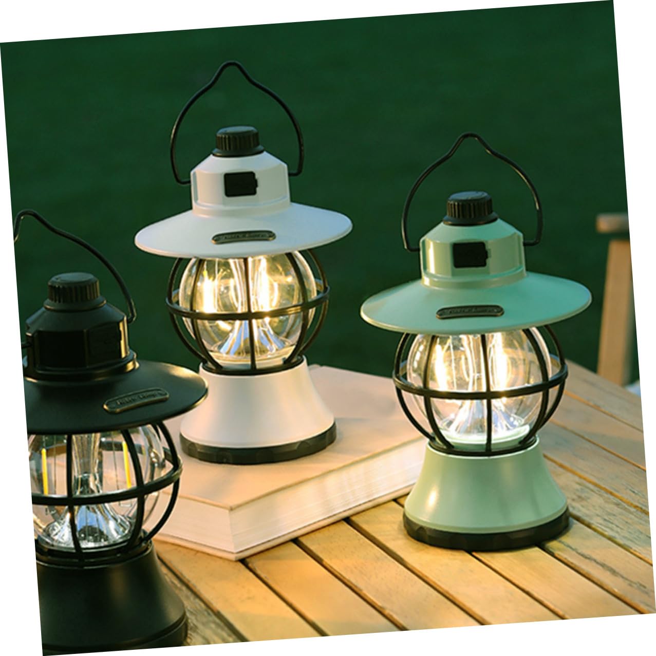 Retro Campinglampe Tragbar, Wiederaufladbar, 3000mah, 20-480 Lumen