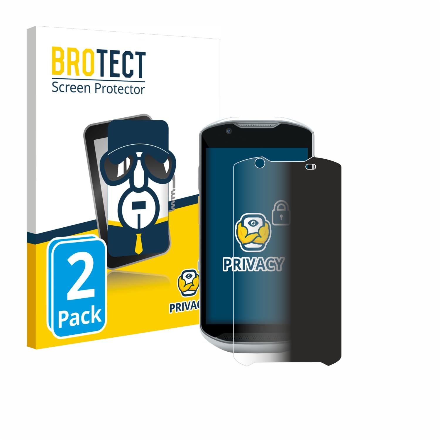 brotect (2 Pack Privacy Screen Protector Compatible with Zebra TC52x-HC [Anti-Spy, Protection-Film, Blue Light Filter]